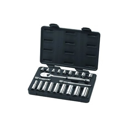 Gearwrench SKT SET 3/8" DR 6 /12 PT SAE STND/DP 21P GWR80557